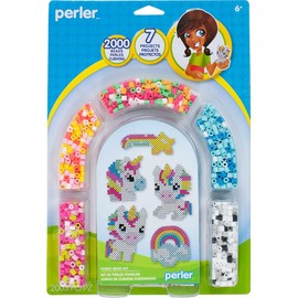 Perler Beads Rainbow Unicorn Fuse Bead Kit, 2000pcs, 7 Projects