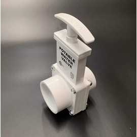 Valterra T1001APW Fresh Water Gate Valve, Drain Valve 1-1/2 Valve Spigot x Slip, White