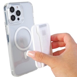 LoveHandle PRO MagSafe Compatible Magnetic Phone Grip w/Kickstand - Mount, Strap and Stand for Smartphone and Tablet - MagSafe Ring Included - Fits All Devices - Crystal Clear Glitter