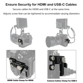 NICEYRIG HDMI Cable Lock Clamp for DSLR Camera Cage Applicable to Sony A7RIII A7RIV A7SIII A7III A9 A1 A7RM4A-438
