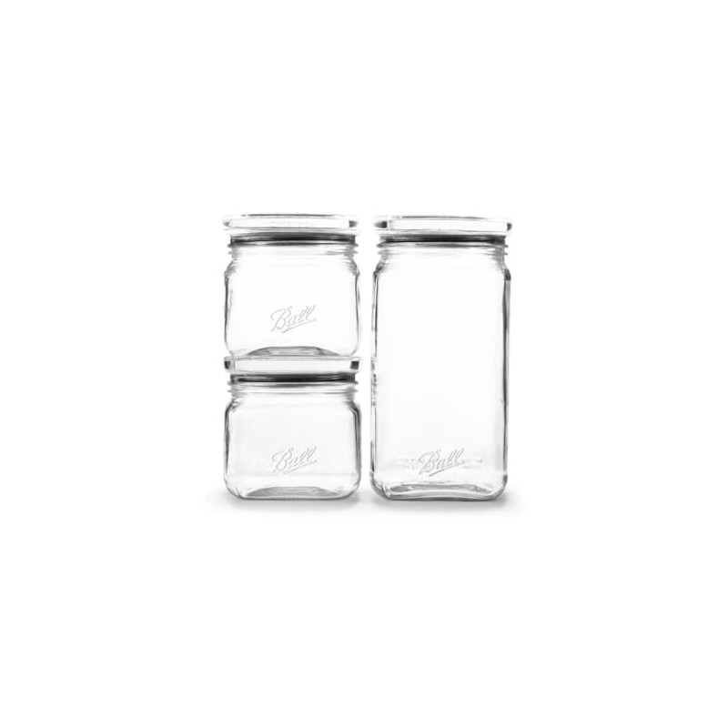 Ball 3 Jar Set, Stack & Store Jars with Airtight