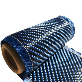4" x 25 FT - Kevlar FABRIC-2x2 Twill WEAVE-3K/240g (Blue)