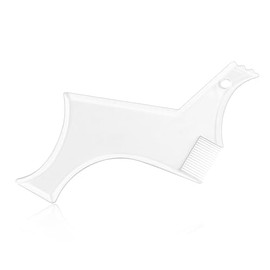 Herramienta Modeladora para Barba Peine de Peinado Transparente para Perillas, Bigote y Patillas Guía de Precisión para Hombres