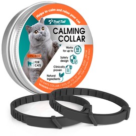 Trail Tail Calming Collar for Cats, Pheromone Collar for Cat Anxiety Relief, 60 Days Adjustable Waterproof TPE, Cat Calming Collars Helps Calm During Loud Noises and Separation (Rainbow, 2 Pack)