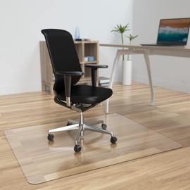 Amyracel Extra Large Office Chair Mat for Hardwood Floor- 45" x 53" Clear Computer Desk Chair Floor Mat for Hard Wood/Tile Floors, Easy Glide Floor Protector Mat for Rolling Chairs at Home or Work