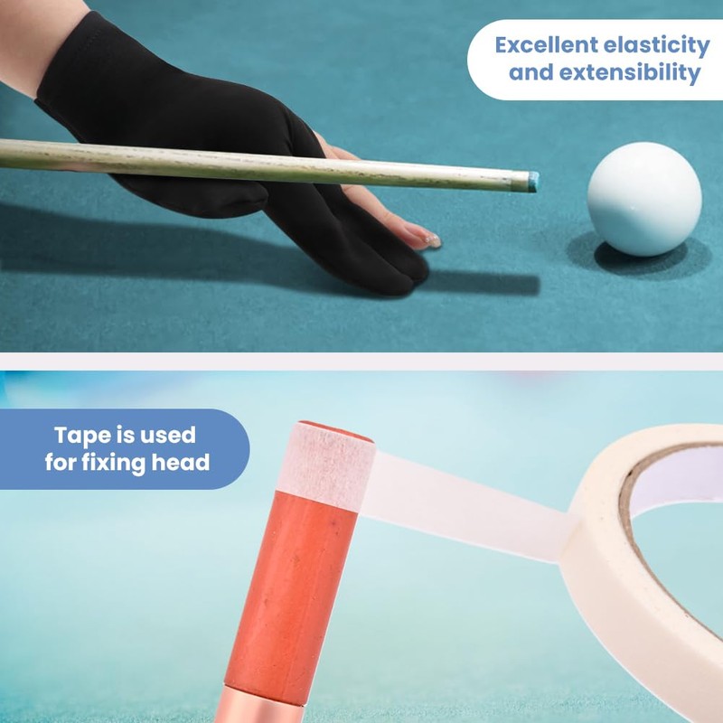 Ranjaner 11-in-1 Billiards Pool Cue Tip Shaper, Pool Cue Tips
