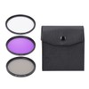 3 pcs 67mm UV CPL FLD Camera Filters Kit for