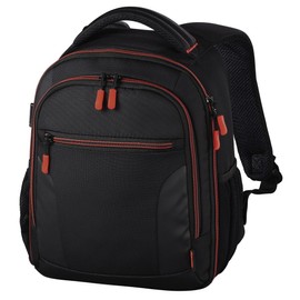 Hama Miami Camera Backpack, 150, Black/Red, Black, 33 x 25 x 19 cm, Traveler