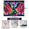 BlissYard Dragon Tapestry Blacklight Tapestry 78x59 Inch UV Wall Hanging