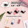 Desing Wish 4 PCS Mini Chapstick Holder Key Chain Close