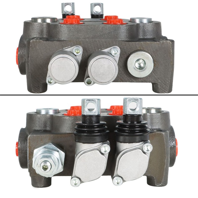 Timunr 2 Spool 25GPM Hydraulic Directional Control Valve, 3000PSI BSPP