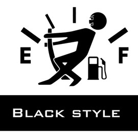 1 Pcs Car Fuel Cap Sticker, Funny Car Stickers, Fuel Gage Stickers Fits for Most Cars, Trucks, Suvs. (Black)