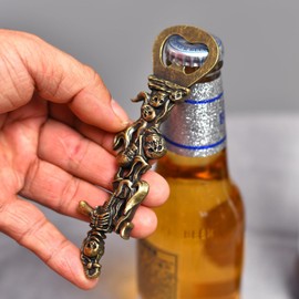 LSJ ORIGINAL Beer Bottle Opener Skull，Cool Bottle Opener for Bar Tool, Soda and Beer Cap Remover, Cool & Fun Gadget