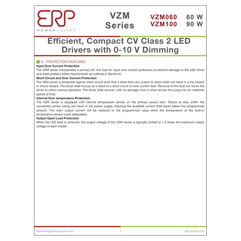 ERP Power Light | VZM100W-24 | Efficient, Compact CV Class