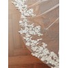 AiberLisha Petal Shape Wedding Bridal Veil With Comb White 118inch