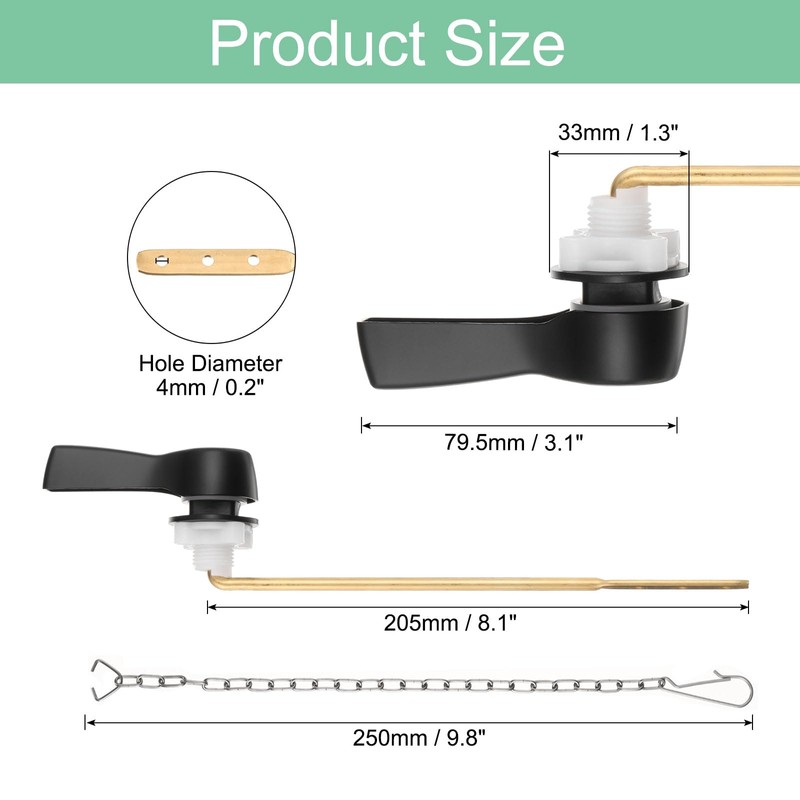sourcing map Toilet Handle Replacement Kit, Universal Front Mount Toilet