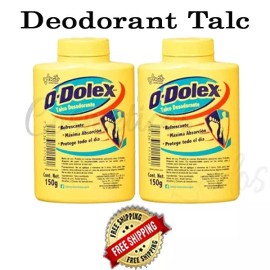 Odolex Talco Amarillo 150g / Original Yellow Deodorant Talc 150g - Set 2 Pcs