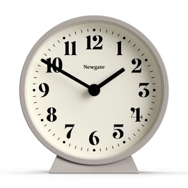 NEWGATE® Theatre Fireplace Clock - Quiet Sweep "No Tick" Mantel Clock - Small Clock - Mantel Clocks - Minimalist Dial (Stone)