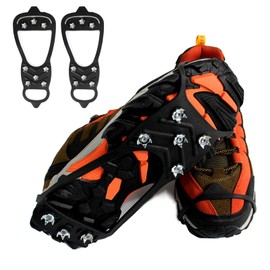 Spikes for Shoes Winter - Crampons - Shoe Spikes Shoe Claws - Ice Cleats Crampons with 8 Stainless Steel Spikes - Non-Slip Grödel Ice Spikes Snow Chain for Climbing Mountaineering Trekking A (M)