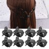 Jeanoko 100pcs Black Hair Clips for Women Plastic Mini Clips