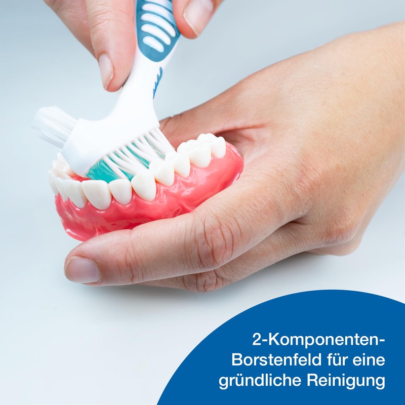 wellsamed Denture Brush, Denture Brush for Third Teeth, Denture Cleaning,