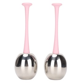 Ice Balls for the Face, Stainless Steel Balls, Cooling Roller, Cryo Sticks for Face, Massager for Face, Neck, Eyes, Daily Beauty and Firming the Skin, Pack of 2 (Pink Handle)