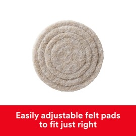Scotch Custom Fit Felt Pads, Customize Pad Size from 0.75" to 1.5" in, 30 Round Pad Beige, Protection for Hardwood, Vinyl, and Laminate Flooring, Easy-to-apply, Self-Stick design (SP884-NA)