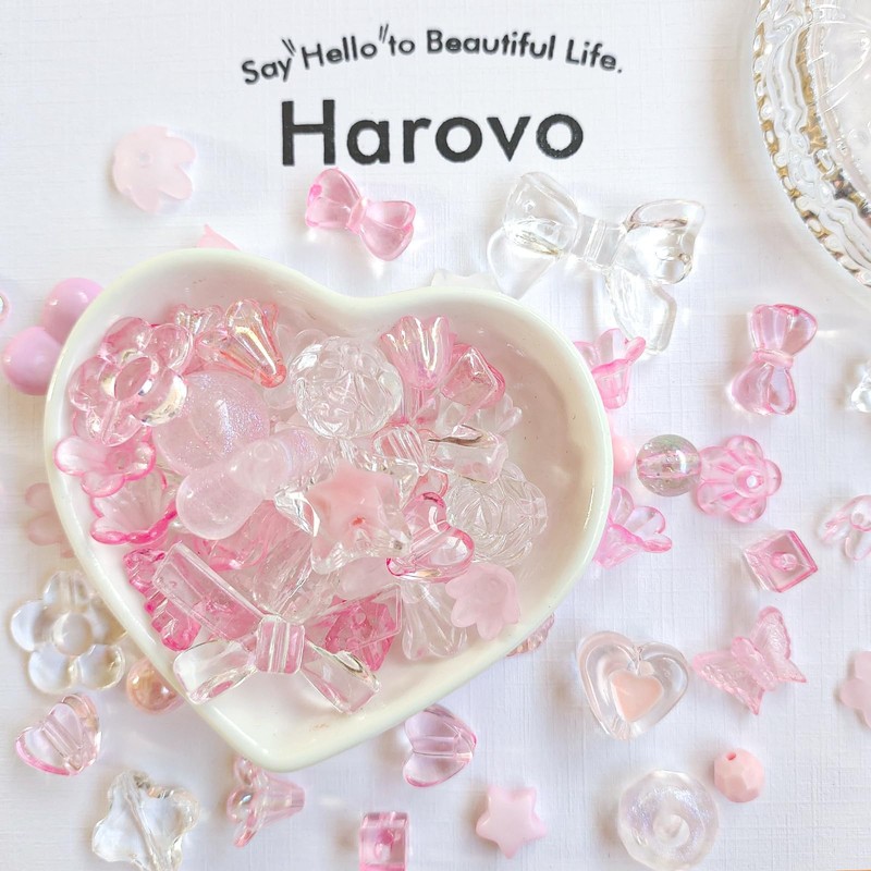 Harovo Bead Set, 3.5 oz (100 g), Large Capacity, For