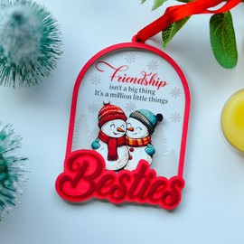 BlinkWishes Friend Christmas Ornament, Friendship Ornament for Women, Best Friends Christmas Keepsake, Xmas Gift for Best Friend, Bestie, BFF, Soul Sister, Holiday Decor