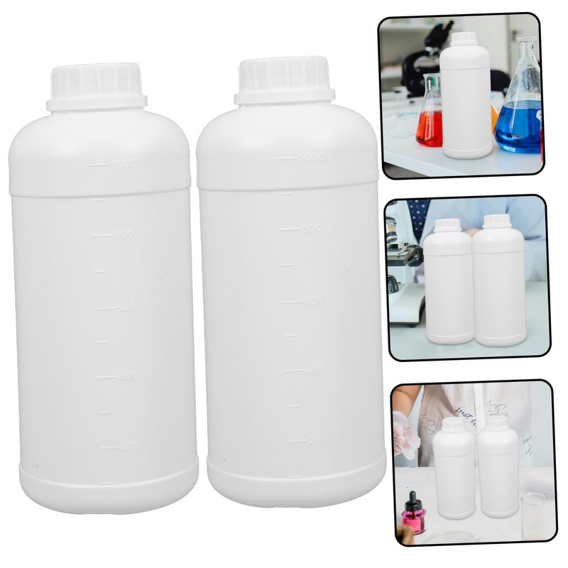 ABOOFAN 3Pcs Reagent Bottles Sturdy Hdpe Laboratory Sample Containers with