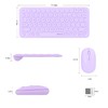 Mini Computer Wireless Keyboard and Mouse Combo, UBOTIE Colorful Compact