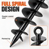 15 Inch Heavy Duty Spiral Ground Anchors, 4 Pack Steel