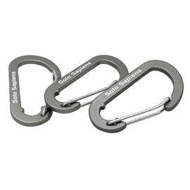 Solo Sapiens Carabiner, Set of 3, Simple and Very Useful in Various Occasions! Fashionable Ultra Lightweight Aluminum Alloy Key Chain Aluminum Ring D Shape Key Chain Plastic Bottle Holder Key Ring