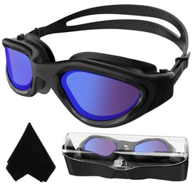 Adult Swimming Goggles,Polarized Open Water Goggles Swimming Anti Fog UV Protection No Leakage Clear Vision Easy to Adjust for Adults Men Women Teenagers