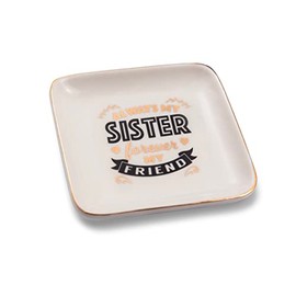 Always My Sister Forever My Friend Ceramic Trinket Tray Sentimental Gift Idea 280000006