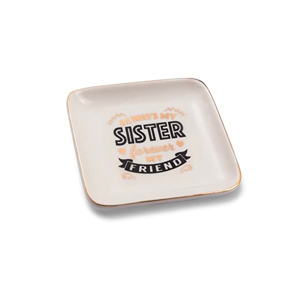 Always My Sister Forever My Friend Ceramic Trinket Tray Sentimental