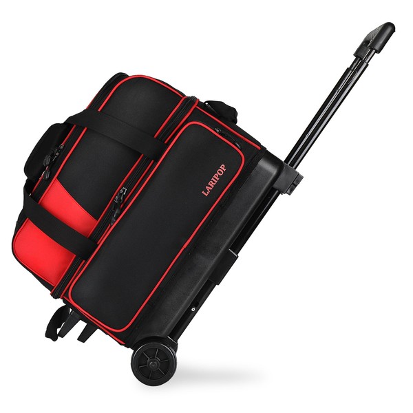 LARIPOP Dual Roller 2-Ball Bowling Bag, Featuring a Separate Large