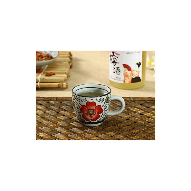 西田 (Nishida) esupuressoko-hi-kappu (Red Camellias) (75ml)/Cups/Cup/和食 Charger 120016