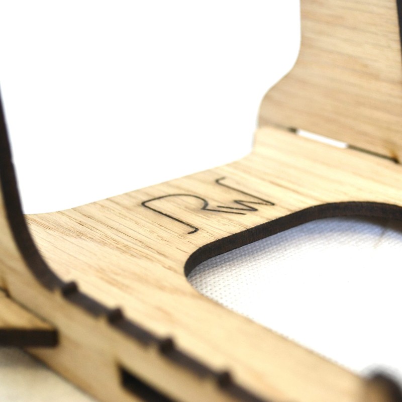 Vinyl Record Storage and Display Stand for 10-25 Records, Oak