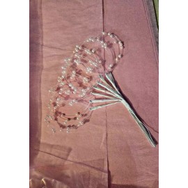 Unbranded Pearl Sticks 15 packs circles PINK    120  sticks total  Floral NOS