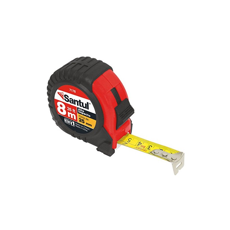 Santul 7178 Flexómetro 8 m, Contra Impacto