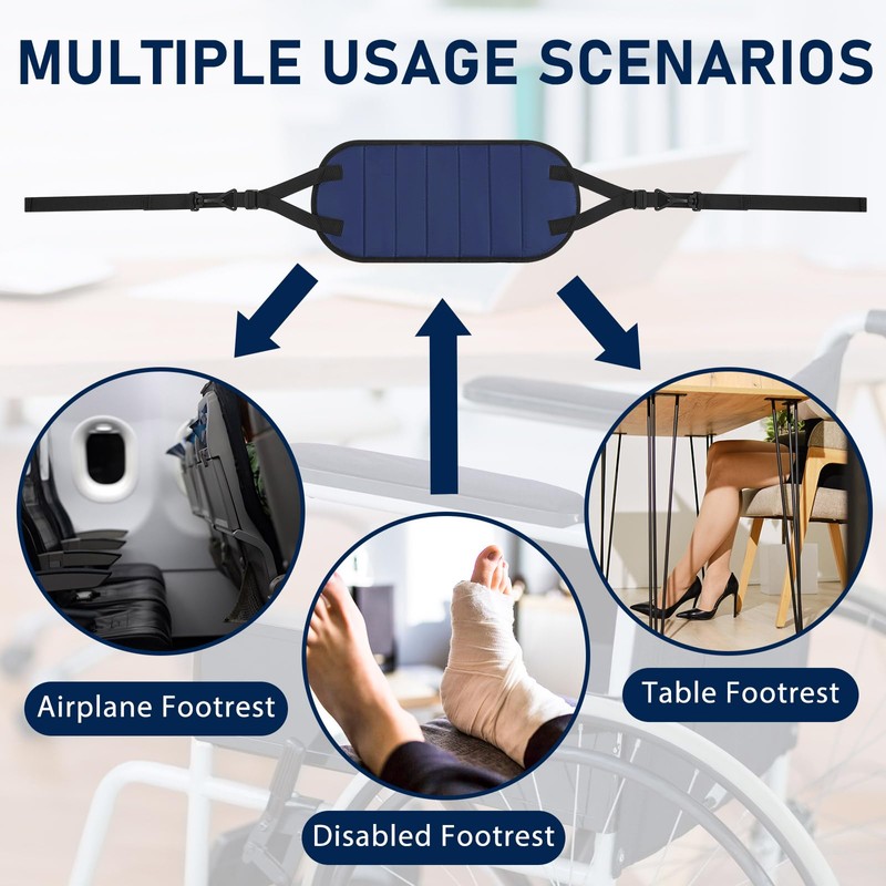 2 Pcs Wheelchair Leg Rest Footrest Hammock Adjustable Footrest Hanging