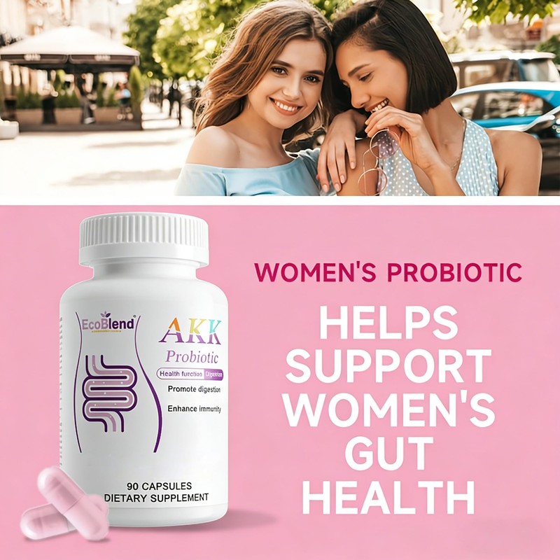 EcoBlend Probiotic 6 Strains AKK Formula for Gut Health, 90