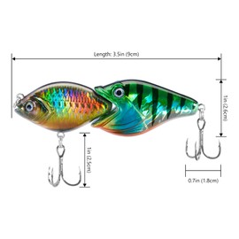BASSROCK Fish Group Single Jointed Swimbait Bass Fishing Lure Hard Bait 3.5” 11/16oz