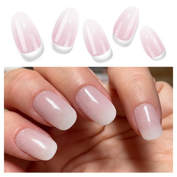 DANNI & TONI Gel Nail Strips Semi Cured Pink Ombre（In