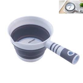 XBLDMJY Collapsible Water Dipper,Folding Water Ladle，Collapsible Water Scoop,Foldable Spoon, Used In Kitchen, Garden, Bathroom.(Grey)