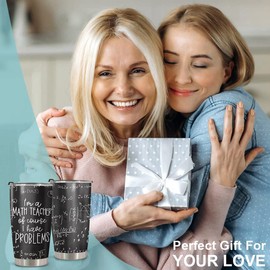 Cute Teachers Appreciation Gifts For Women Men - Math Teacher Appreciation Gifts - End Of The Year Gifts For Teachers - Teacher Gifts From Student - Teacher Appreciation Tumbler Cup 20 Oz