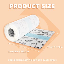 PEPAX PEPAX Professional Tattoo Pflaster - 1 Roll 10cm x 10m Tattoo Folie Heilung Wasserdicht Transparent Duschpflaster PU Klebebandage Second Skin Tattoo