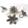 Set of 4 Beaded Napkin Rings, Gilded Lily Napkin Holders,