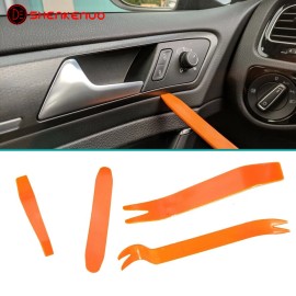 SHENKENUO 4x CAR TRIM REMOVAL TOOL SET PANEL DOOR PRY DASH PLASTIC INTERIOR RADIO CLIP KIT